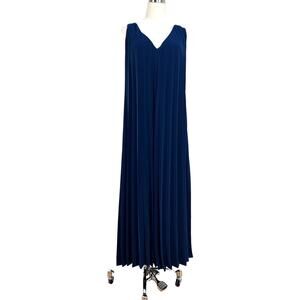 Samsoe Samsoe Annico Dress Pleated Maxi Blue